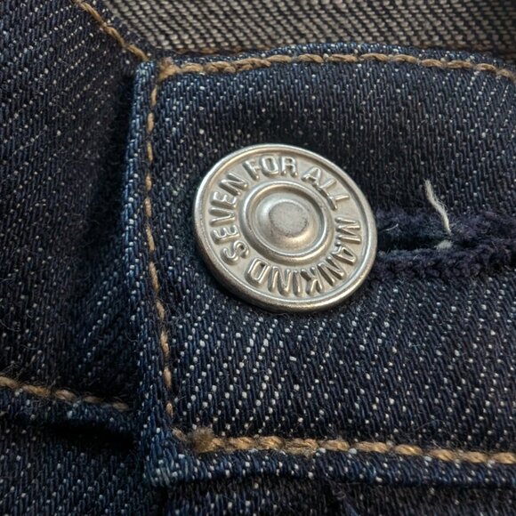 7 FOR ALL MANKIND jeans Sz 24 to 26 HIGH RISE BOOT CUT 98% Cotton STUNNING GEM - Picture 3 of 14